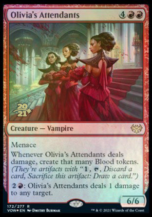 Olivia's Attendants [Innistrad: Crimson Vow Prerelease Promos] | Cards and Coasters CA