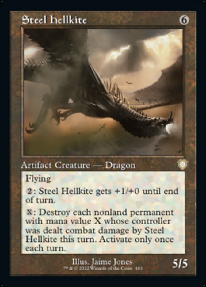 Steel Hellkite (Retro) [The Brothers' War Commander] | Cards and Coasters CA