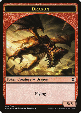 Dragon Token [Battle for Zendikar Tokens] | Cards and Coasters CA