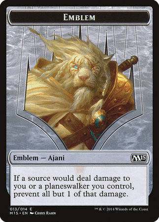 Emblem - Ajani Steadfast [Magic 2015 Tokens] | Cards and Coasters CA