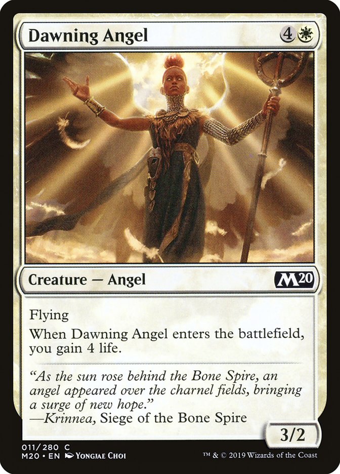 Dawning Angel [Core Set 2020] | Cards and Coasters CA