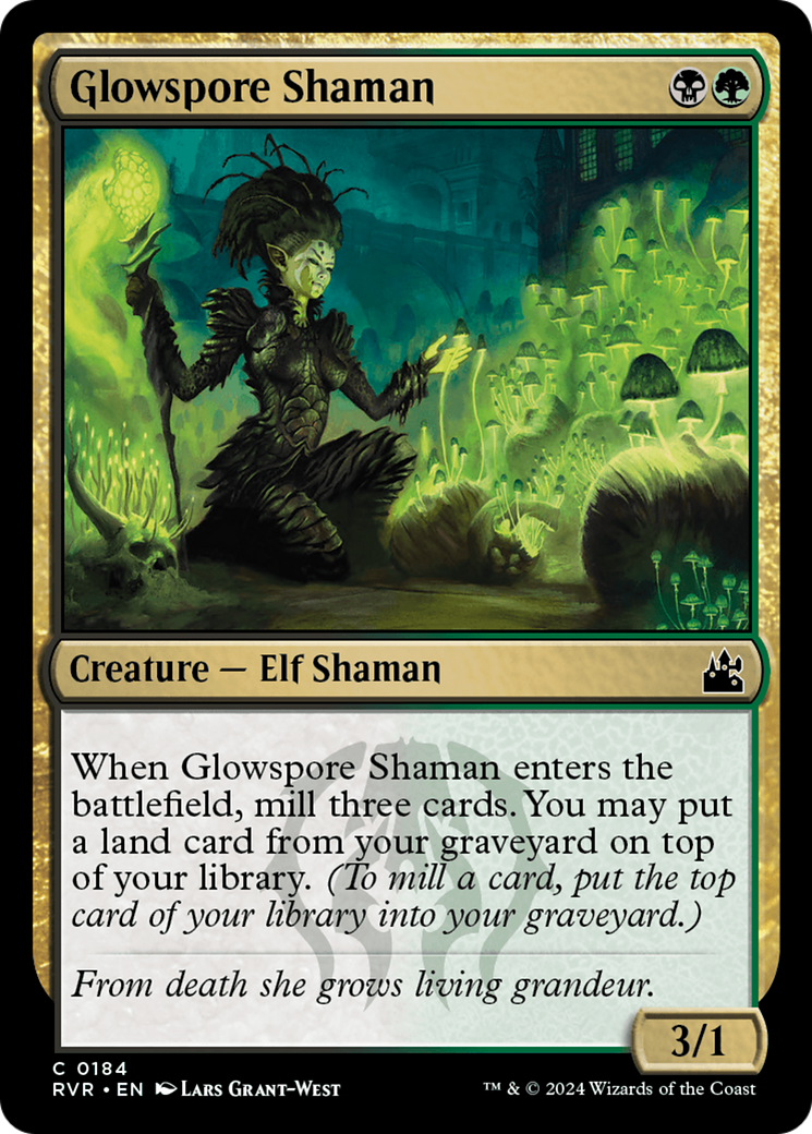 Glowspore Shaman [Ravnica Remastered] | Cards and Coasters CA