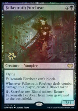 Falkenrath Forebear [Innistrad: Crimson Vow Prerelease Promos] | Cards and Coasters CA