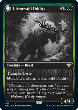 Ulvenwald Oddity // Ulvenwald Behemoth [Innistrad: Double Feature] | Cards and Coasters CA