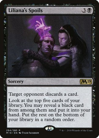 Liliana's Spoils [Core Set 2019] | Cards and Coasters CA