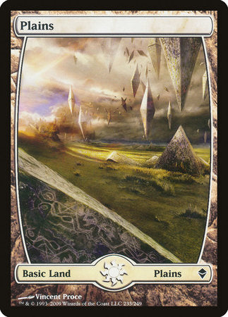 Plains (233) - Full Art [Zendikar] | Cards and Coasters CA