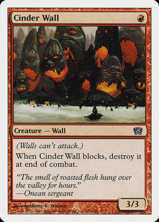 Cinder Wall [Eighth Edition] | Cards and Coasters CA