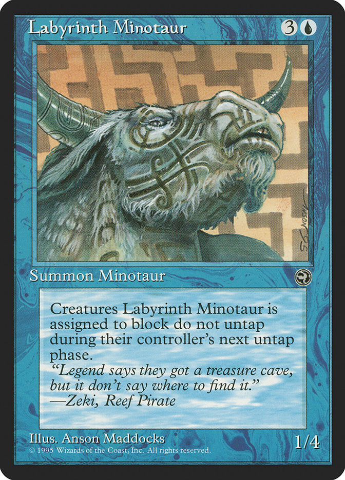 Labyrinth Minotaur (Zeki Flavor Text) [Homelands] | Cards and Coasters CA