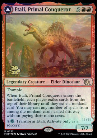 Etali, Primal Conqueror // Etali, Primal Sickness [March of the Machine Prerelease Promos] | Cards and Coasters CA