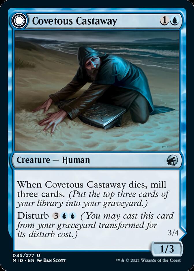 Covetous Castaway // Ghostly Castigator [Innistrad: Midnight Hunt] | Cards and Coasters CA