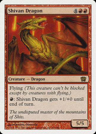 Shivan Dragon [Eighth Edition] | Cards and Coasters CA