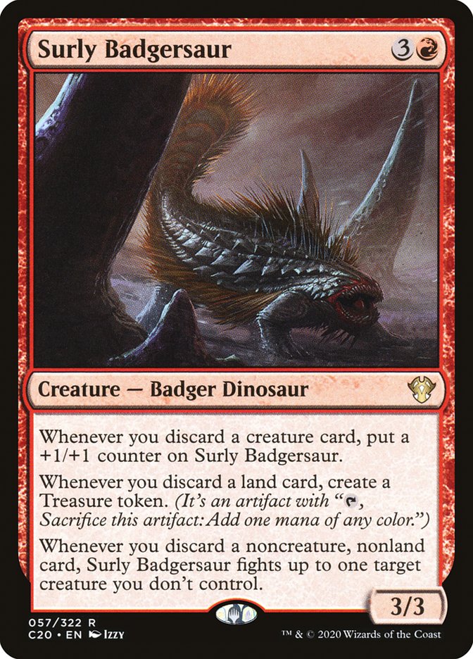 Surly Badgersaur [Commander 2020] | Cards and Coasters CA