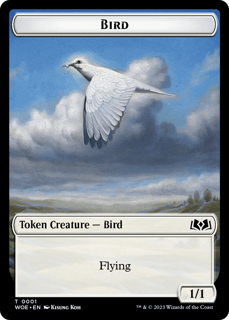 Bird // Food (0012) Double-Sided Token [Wilds of Eldraine Tokens] | Cards and Coasters CA