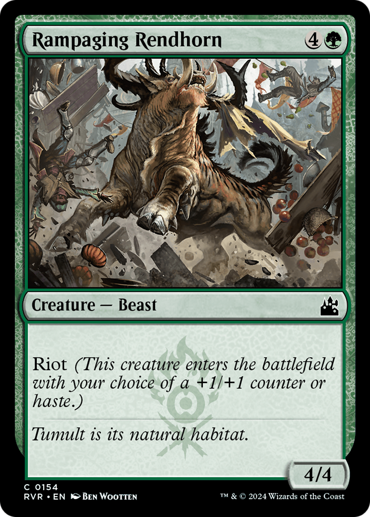 Rampaging Rendhorn [Ravnica Remastered] | Cards and Coasters CA