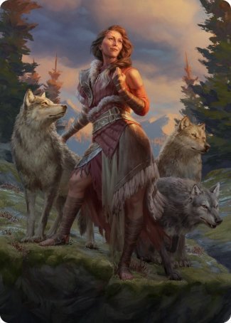 Arlinn, the Pack's Hope 1 Art Card [Innistrad: Midnight Hunt Art Series] | Cards and Coasters CA