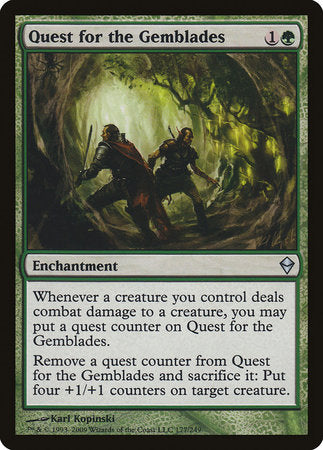 Quest for the Gemblades [Zendikar] | Cards and Coasters CA
