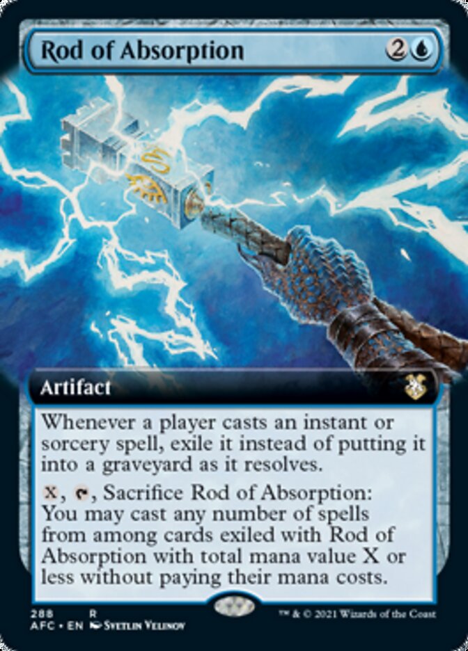 Rod of Absorption (Extended) [Dungeons & Dragons: Adventures in the Forgotten Realms Commander] | Cards and Coasters CA
