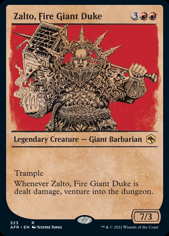Zalto, Fire Giant Duke (Showcase) [Dungeons & Dragons: Adventures in the Forgotten Realms] | Cards and Coasters CA