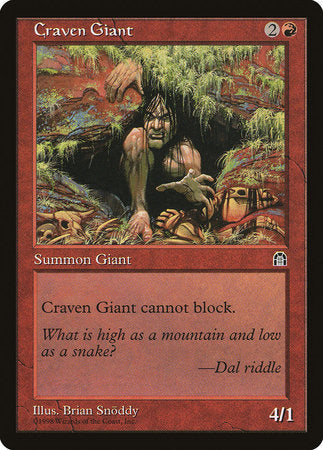Craven Giant [Stronghold] | Cards and Coasters CA