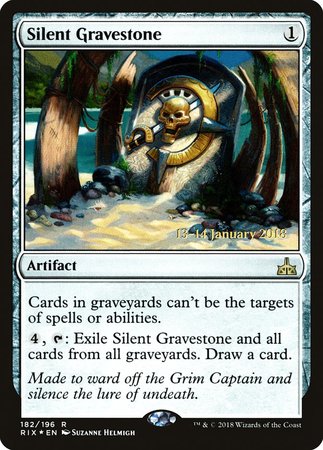 Silent Gravestone [Rivals of Ixalan Promos] | Cards and Coasters CA