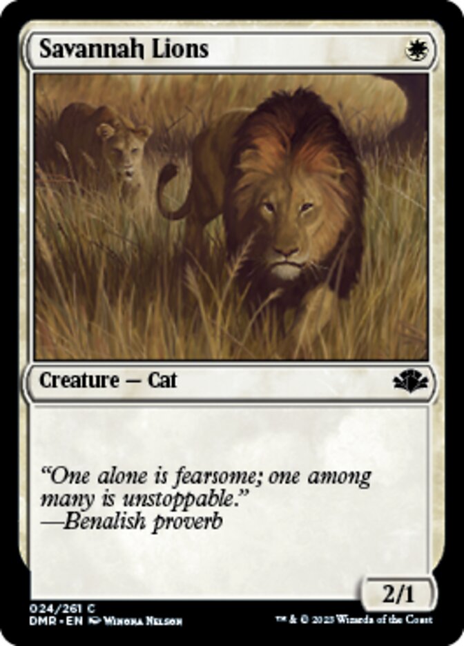 Savannah Lions [Dominaria Remastered] | Cards and Coasters CA