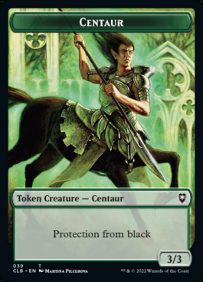 Horror // Centaur Double-sided Token [Commander Legends: Battle for Baldur's Gate Tokens] | Cards and Coasters CA