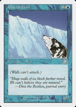 Glacial Wall [Classic Sixth Edition] | Cards and Coasters CA