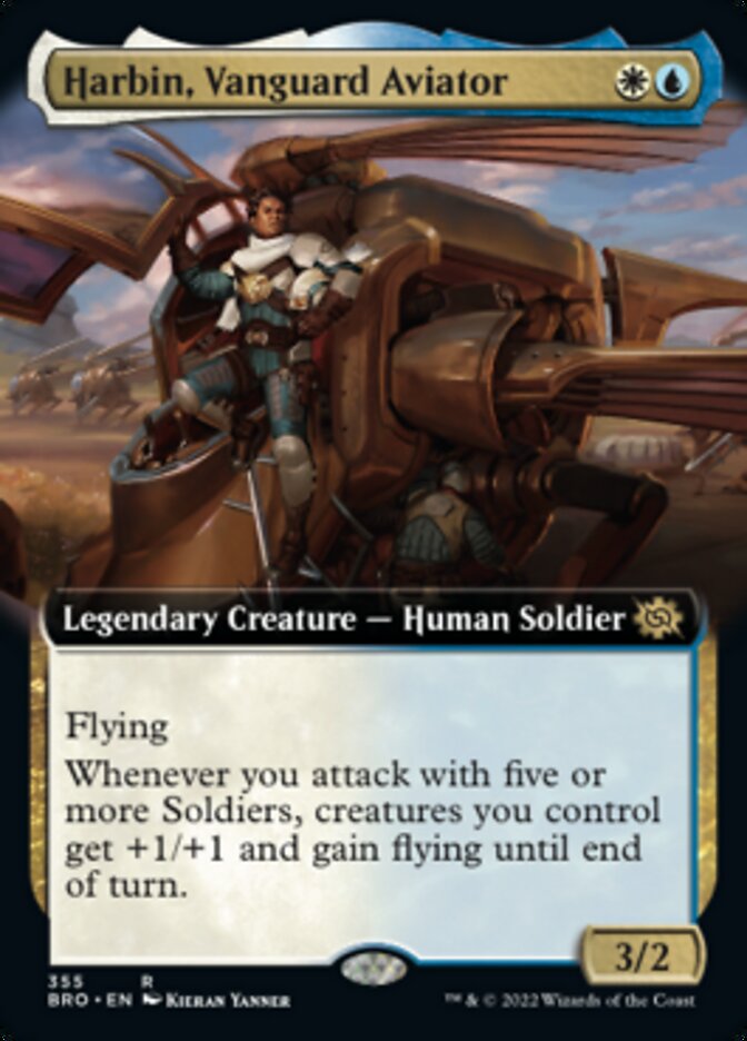 Harbin, Vanguard Aviator (Extended Art) [The Brothers' War] | Cards and Coasters CA