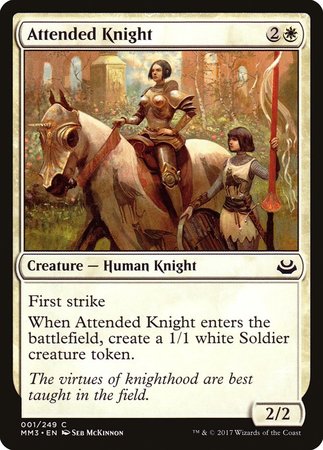 Attended Knight [Modern Masters 2017] | Cards and Coasters CA