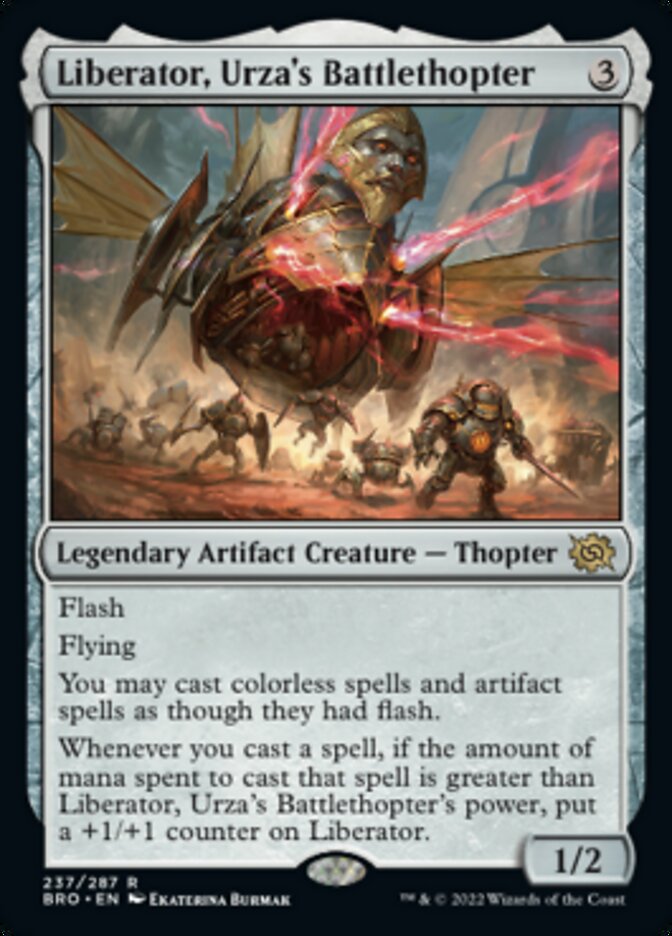 Liberator, Urza's Battlethopter [The Brothers' War] | Cards and Coasters CA