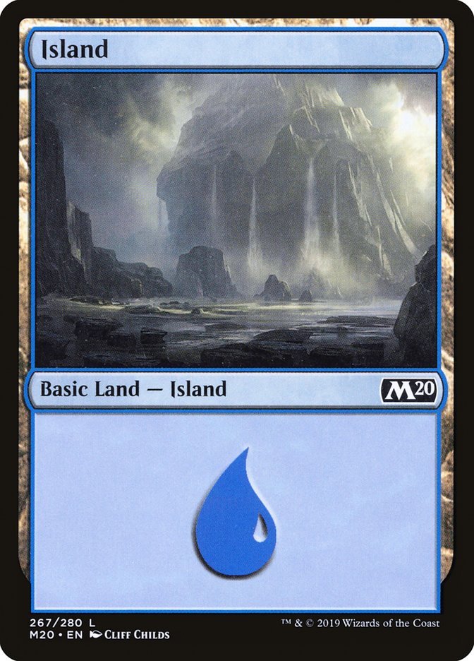 Island (#267) [Core Set 2020] | Cards and Coasters CA