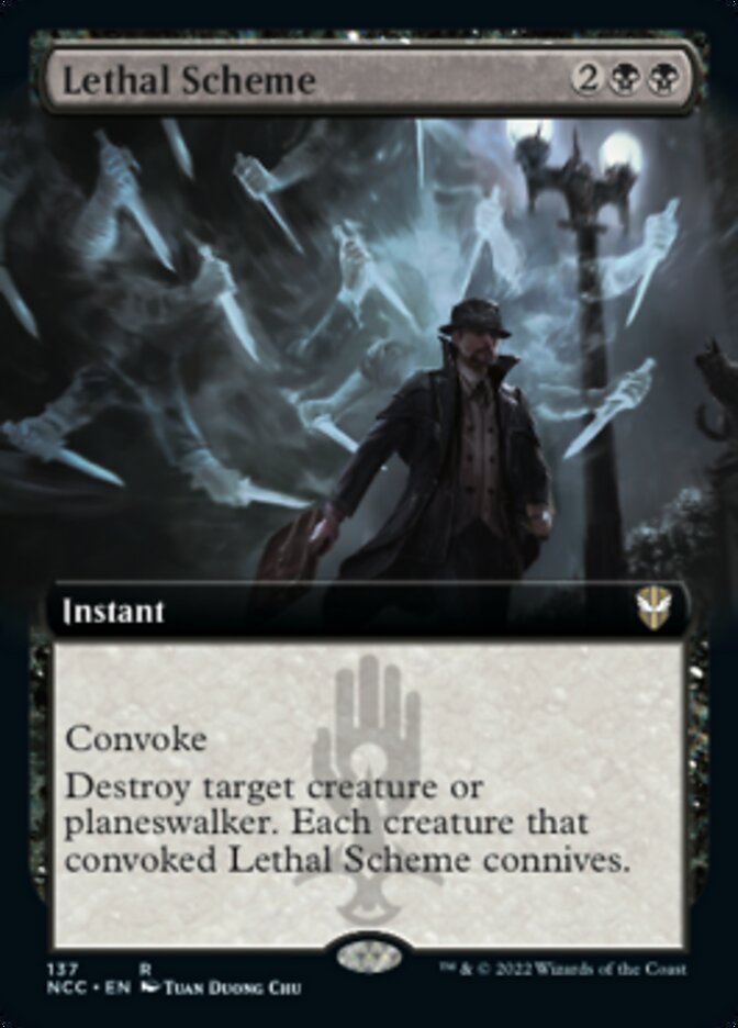 Lethal Scheme (Extended Art) [Streets of New Capenna Commander] | Cards and Coasters CA