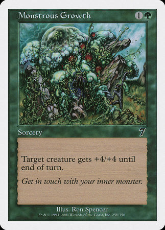 Monstrous Growth [Seventh Edition] | Cards and Coasters CA