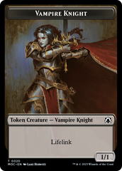 Vampire Knight // Soldier Double-Sided Token [March of the Machine Commander Tokens] | Cards and Coasters CA