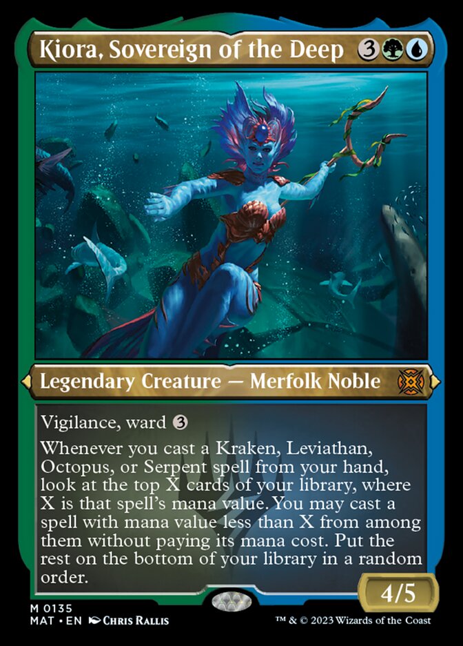 Kiora, Sovereign of the Deep (Foil Etched) [March of the Machine: The Aftermath] | Cards and Coasters CA