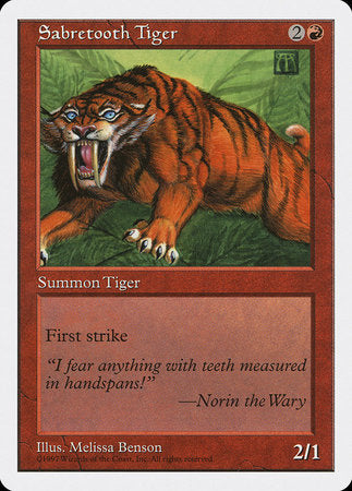 Sabretooth Tiger [Fifth Edition] | Cards and Coasters CA