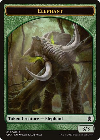 Elephant Token (010) [Commander Anthology Tokens] | Cards and Coasters CA