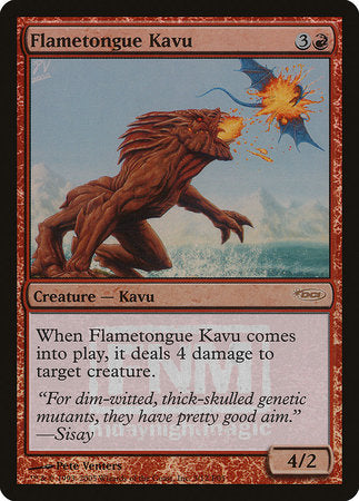 Flametongue Kavu [Friday Night Magic 2005] | Cards and Coasters CA