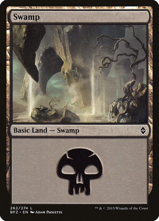 Swamp (262) [Battle for Zendikar] | Cards and Coasters CA