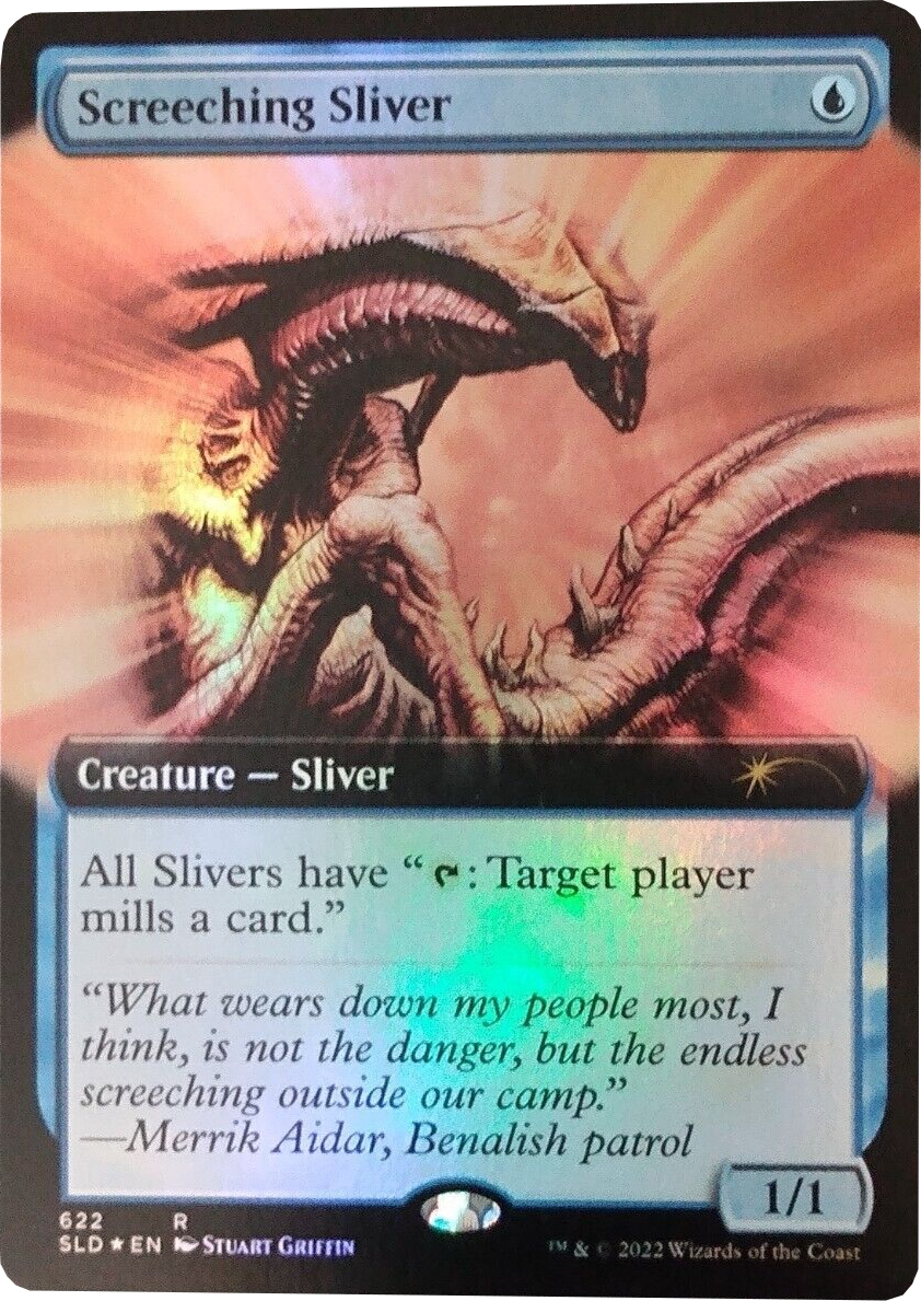 Screeching Sliver (Extended Art) [Secret Lair Drop Promos] | Cards and Coasters CA
