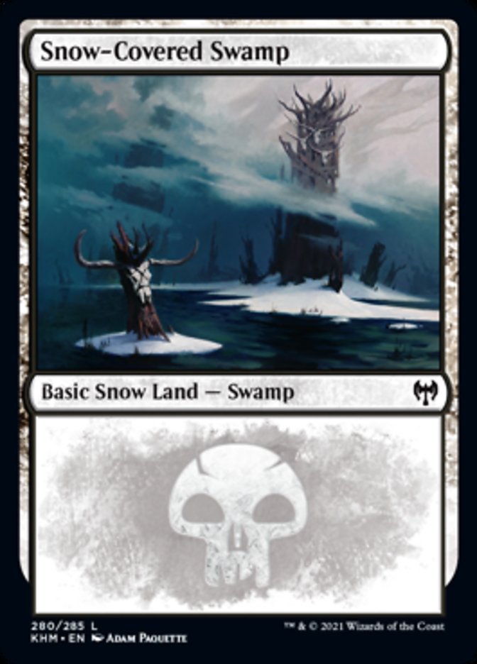 Snow-Covered Swamp (280) [Kaldheim] | Cards and Coasters CA