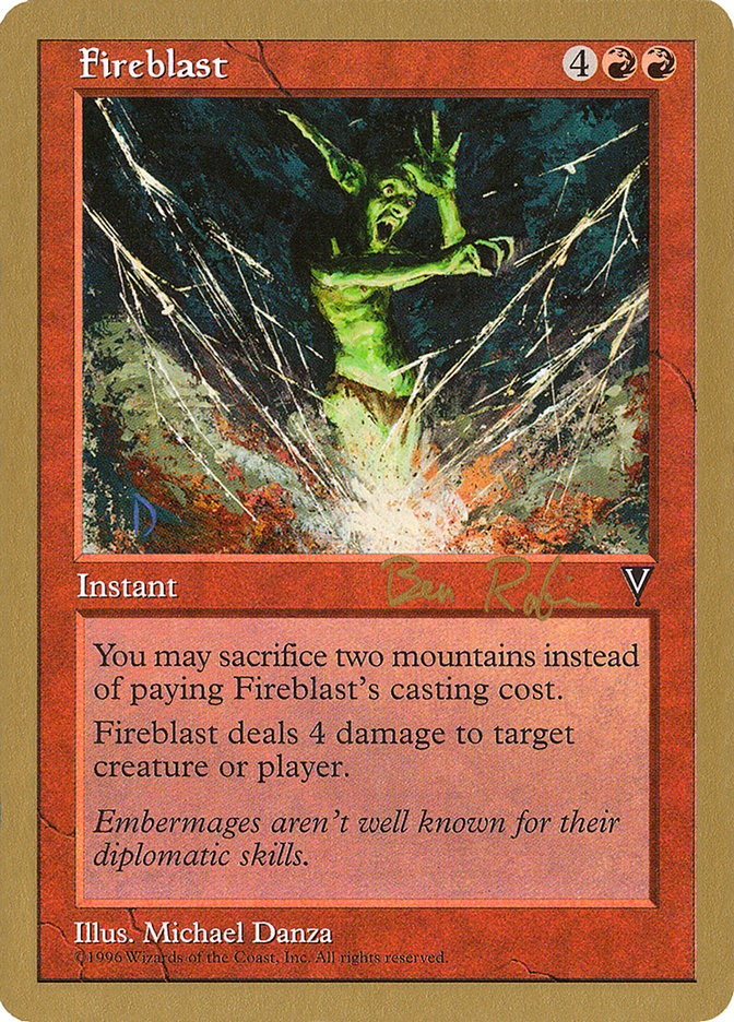 Fireblast (Ben Rubin) [World Championship Decks 1998] | Cards and Coasters CA