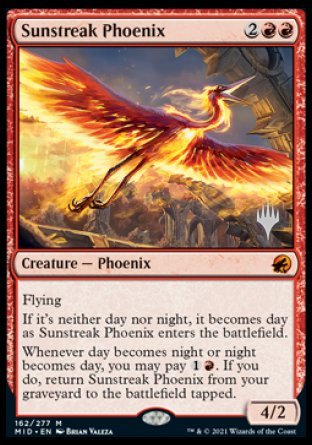 Sunstreak Phoenix (Promo Pack) [Innistrad: Midnight Hunt Promos] | Cards and Coasters CA