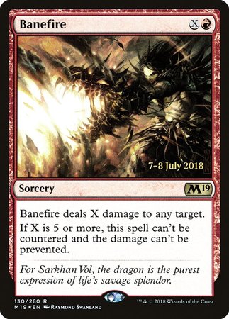 Banefire [Core Set 2019 Promos] | Cards and Coasters CA