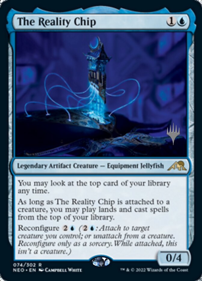 The Reality Chip (Promo Pack) [Kamigawa: Neon Dynasty Promos] | Cards and Coasters CA