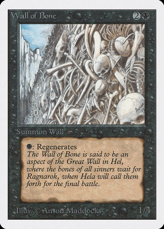 Wall of Bone [Unlimited Edition] | Cards and Coasters CA