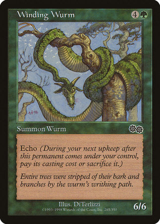 Winding Wurm [Urza's Saga] | Cards and Coasters CA