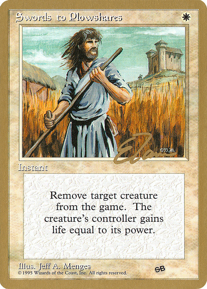 Swords to Plowshares (Eric Tam) (SB) [Pro Tour Collector Set] | Cards and Coasters CA