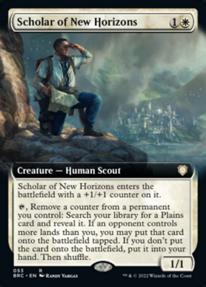 Scholar of New Horizons (Extended Art) [The Brothers' War Commander] | Cards and Coasters CA