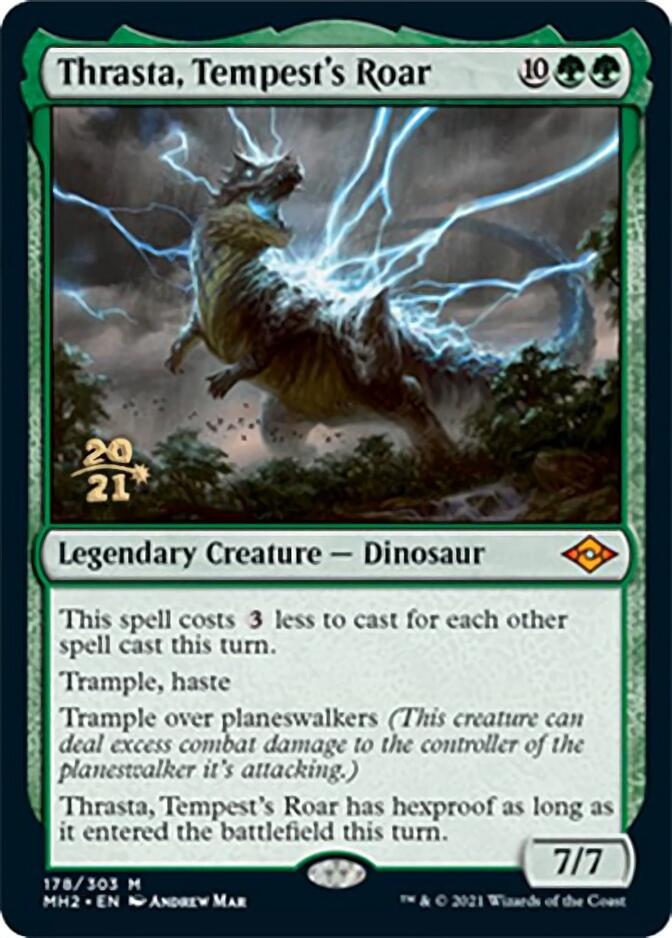 Thrasta, Tempest's Roar [Modern Horizons 2 Prerelease Promos] | Cards and Coasters CA